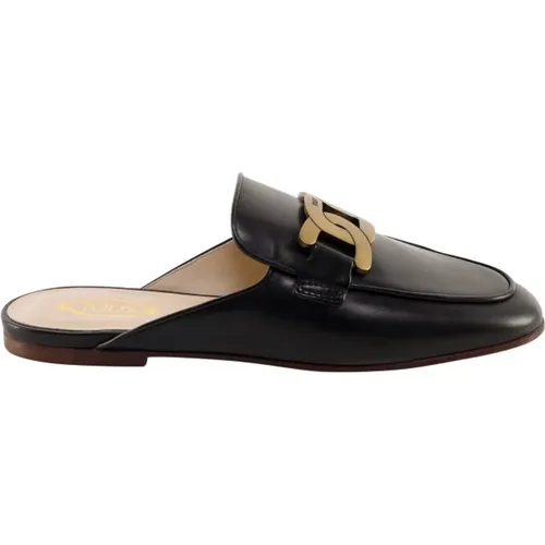 Leather Sabot Sandals , female, Sizes: 4 1/2 UK, 3 UK - TOD'S - Modalova