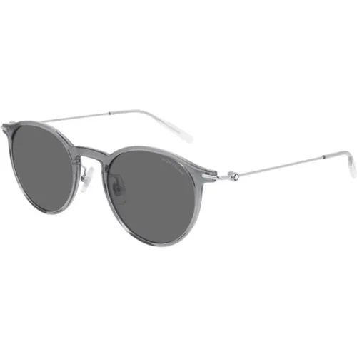 Graue Sonnenbrille mit grauen Gläsern - Montblanc - Modalova