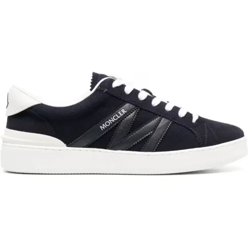 Navy Panelled Sneakers , male, Sizes: 9 UK, 7 UK, 9 1/2 UK, 8 UK, 11 UK, 7 1/2 UK - Moncler - Modalova