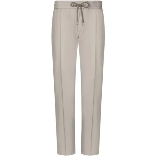 Grey Trousers with Elasticated Waistband , male, Sizes: L - Dolce & Gabbana - Modalova