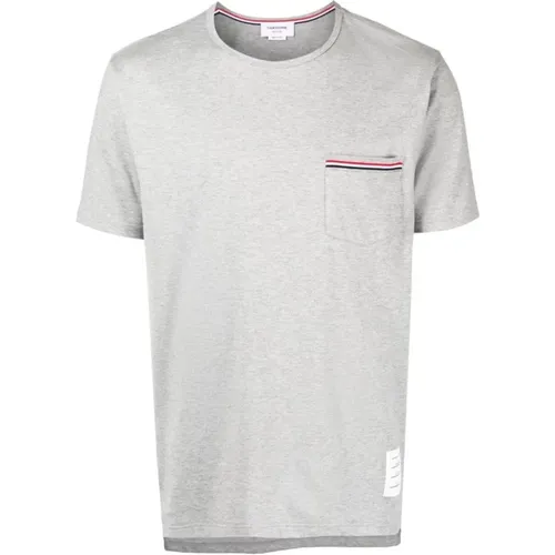 RWB Pocket Tee in Jersey Cotton , male, Sizes: M - Thom Browne - Modalova