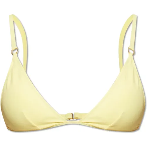 Gelbes Bikini-Oberteil mit goldener Applikation , Damen, Größe: S - Stella Mccartney - Modalova