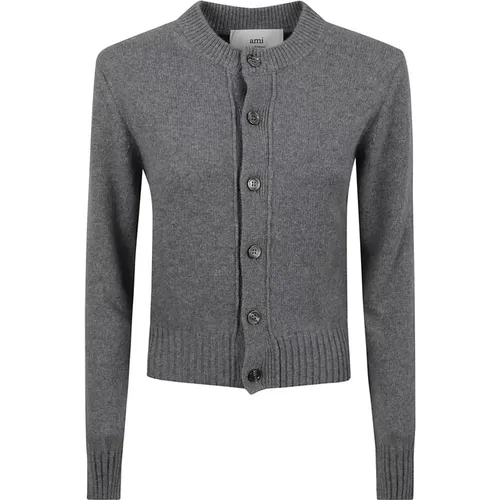 Grauer Tonal Cardigan Pullover - Ami Paris - Modalova