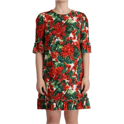 Elegantes Blumen Mini Kleid - Dolce & Gabbana - Modalova