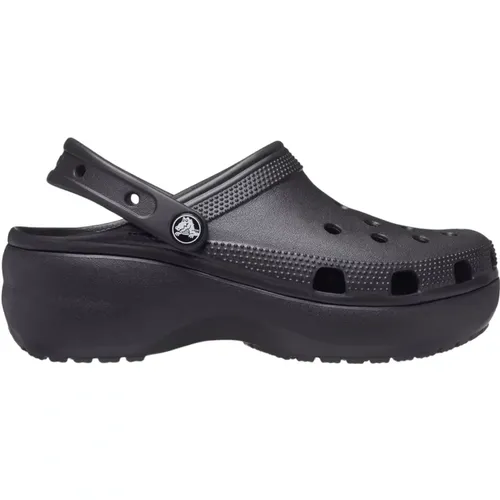 Schwarze Sandalen für den Sommer , Damen, Größe: 37 EU - Crocs - Modalova