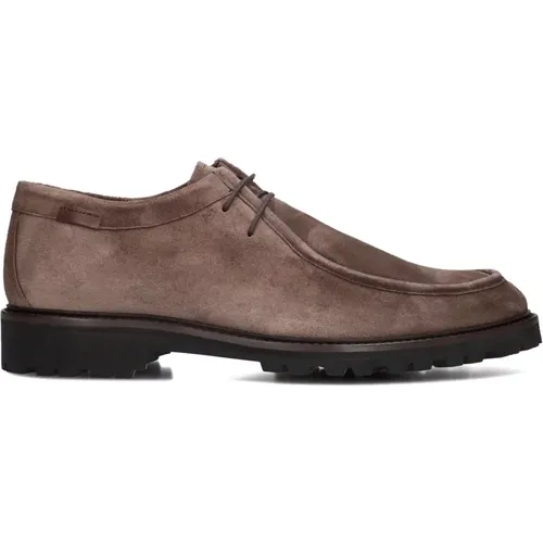 Taupe Wildleder Schnürschuhe Sfm-40015 , Herren, Größe: 45 1/2 EU - Floris van Bommel - Modalova