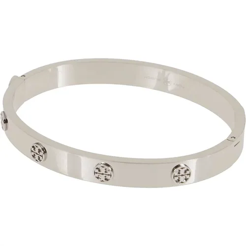 Silver Stud Hinge Bracelet , female, Sizes: S, M - TORY BURCH - Modalova