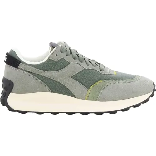 Grüne Wildleder Rennschuhe , Herren, Größe: 43 EU - Diadora - Modalova