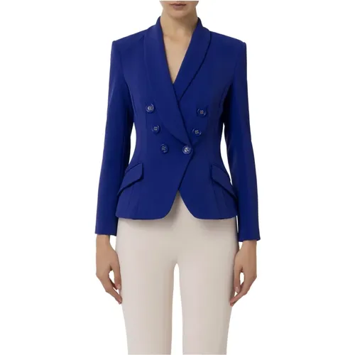 Doppelreihige Jacken mit Vordertaschen,Stylische Blazer für Frauen - Elisabetta Franchi - Modalova