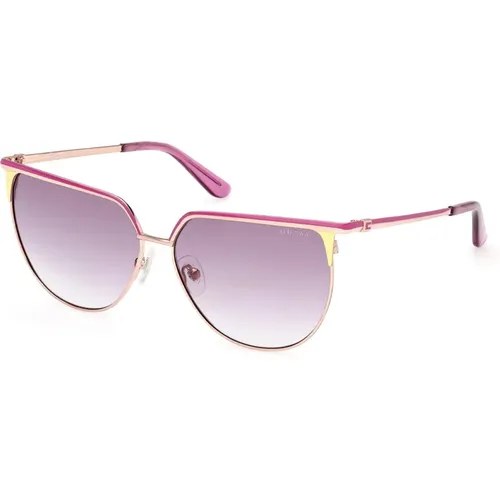 Metal Cat-Eye Sunglasses , female, Sizes: 58 MM - Guess - Modalova