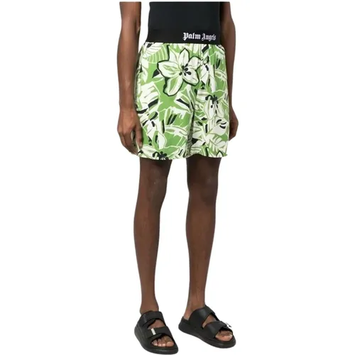 Macro Hibiscus Easy Shorts , male, Sizes: L - Palm Angels - Modalova