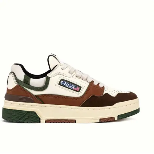 Leather Sneakers with Suede Inserts , female, Sizes: 11 UK, 7 UK, 9 UK, 4 UK, 5 UK, 10 UK, 6 UK, 8 UK - Autry - Modalova