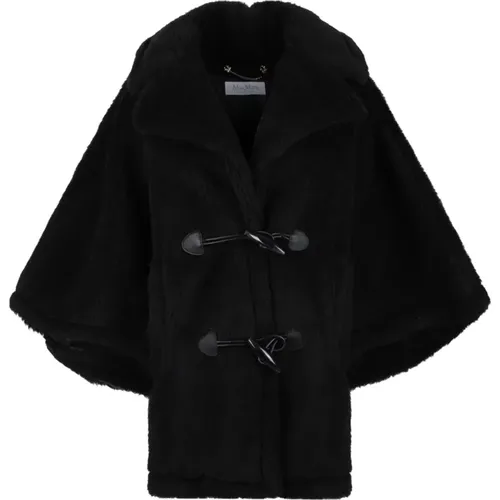 Schwarzer Teddy Stoff Cape Max Mara - Max Mara - Modalova