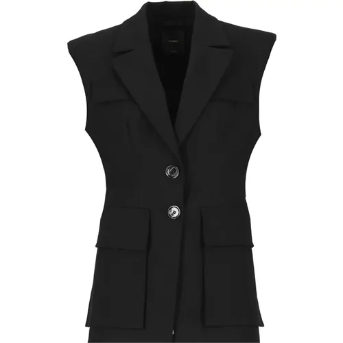 Cotton Sleeveless Gilet Jacket , female, Sizes: M, XS - pinko - Modalova