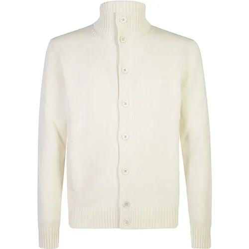 Merino Cardigan Cream , male, Sizes: 2XL, XL, L - Zanone - Modalova