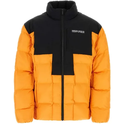 Two-tone polyester padded jacket , male, Sizes: XL - Marcelo Burlon - Modalova