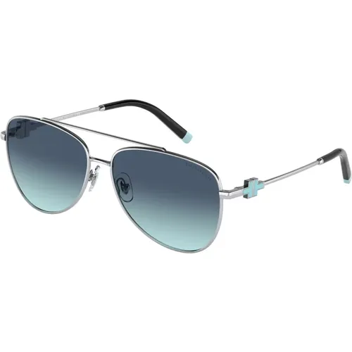 Sunglasses,Gold/Braun getönte Sonnenbrille - Tiffany - Modalova