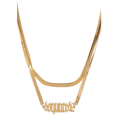 Lange Halskette mit Logo , Herren, Größe: ONE Size - Dsquared2 - Modalova