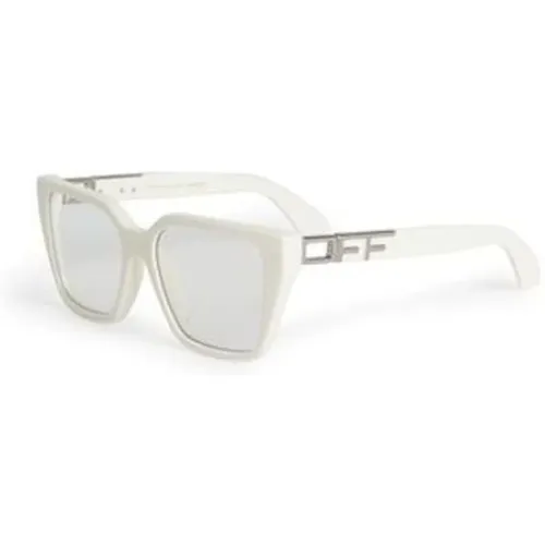 Off , Elegant Style 29 Sunglasses , unisex, Sizes: 54 MM - Off White - Modalova