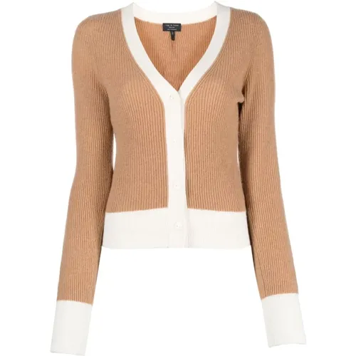 Cashmere Vee Cardigan in , female, Sizes: M - Rag & Bone - Modalova