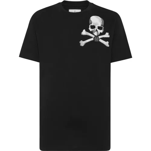 Klassisches T-Shirt , Herren, Größe: S - Philipp Plein - Modalova