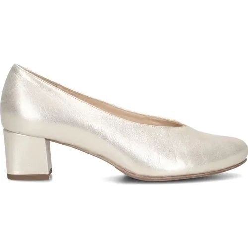 Goldene Leder Pumps Florence , Damen, Größe: 38 EU - HASSIA - Modalova