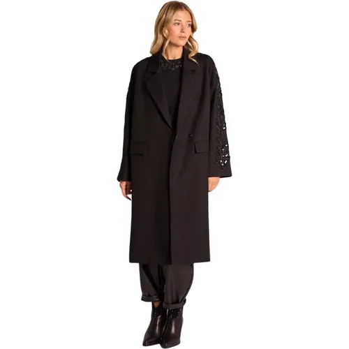 Long coat with rhinestones , female, Sizes: M, S, L - Alma en Pena - Modalova