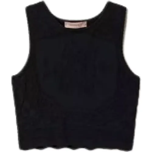Crochet Knit Crop Top , female, Sizes: M, XS, S - Twinset - Modalova
