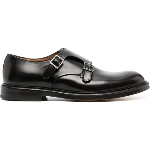 Doppiafibbia Nero Leather Shoes , male, Sizes: 11 UK, 8 UK, 7 UK, 6 UK, 5 UK - Doucal's - Modalova