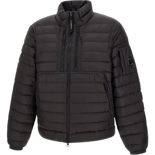 Herren Schwarze Daunenjacke , Herren, Größe: S - C.P. Company - Modalova