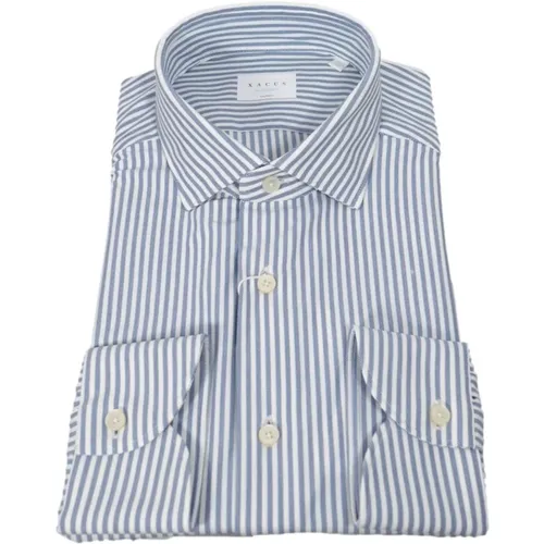 And White Striped Tailor Fit Active Shirt , male, Sizes: XL, 4XL, 2XL - Xacus - Modalova