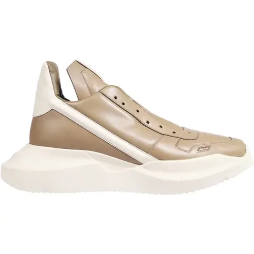 Leder-Sneakers mit Kontraststreifen - Rick Owens - Modalova