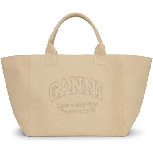 Almond Milk Shopper Tasche Ganni - Ganni - Modalova