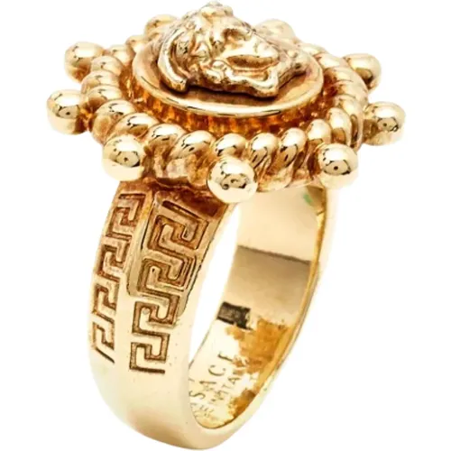 Pre-owned Gold rings , female, Sizes: ONE SIZE - Versace Pre-owned - Modalova