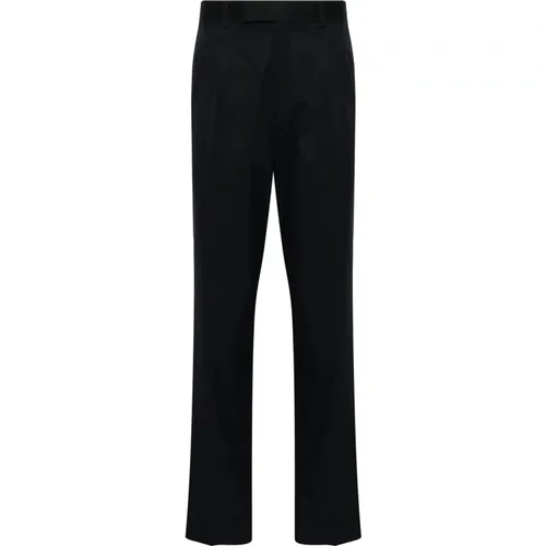 Pleated cotton slim pants , male, Sizes: M, XL, 3XL - Ermenegildo Zegna - Modalova