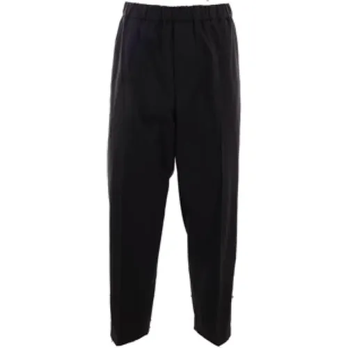 Cotton Cropped Trousers with Elastic Waistband , male, Sizes: XL, L - Jil Sander - Modalova