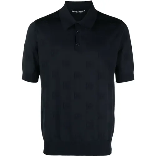 Silk Logo Polo Shirt , male, Sizes: XL, M, 2XL, L - Dolce & Gabbana - Modalova