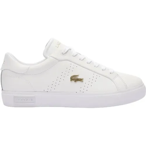 Elegant Golden Sneakers Powercourt 2.0 , female, Sizes: 3 UK, 7 UK, 4 UK, 5 UK, 6 UK - Lacoste - Modalova