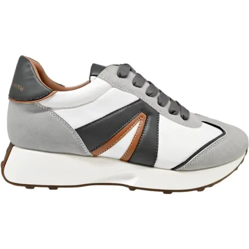 Sneakers - Piccadilly Man White Grey , male, Sizes: 7 UK, 8 UK - Alexander Smith - Modalova