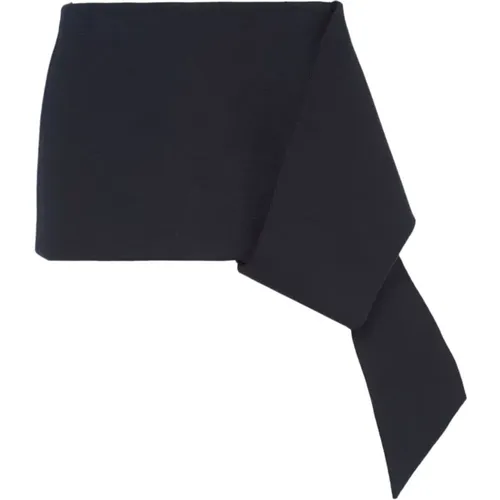 Wool and Cashmere Origami Skirt , female, Sizes: XS, 2XS - Prada - Modalova