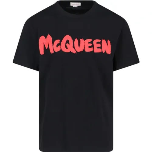 Schwarzes T-Shirt Polos Stilvoll , Herren, Größe: S - alexander mcqueen - Modalova