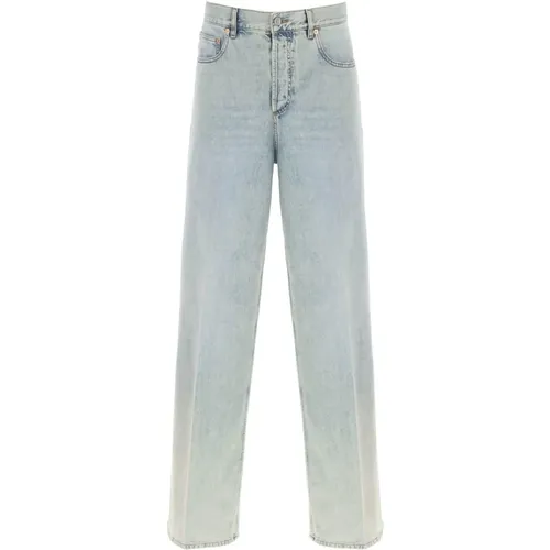 Oversized V Detail Jeans , male, Sizes: W33 - Valentino Garavani - Modalova