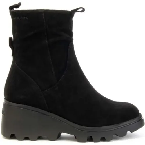 Wildleder Keil Stiefelette Damen , Damen, Größe: 40 EU - Wonders - Modalova