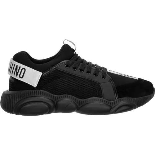 Niedliche Sneakers mit Einfachem Muster , Herren, Größe: 41 EU - Moschino - Modalova