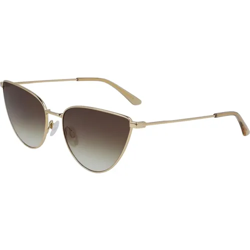 Gold/Brown Shaded Sunglasses - Calvin Klein - Modalova