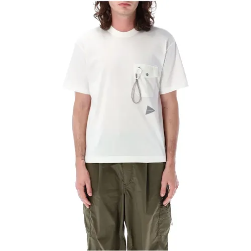 Pocket T-Shirt Crewneck Short Sleeves , male, Sizes: M - And Wander - Modalova