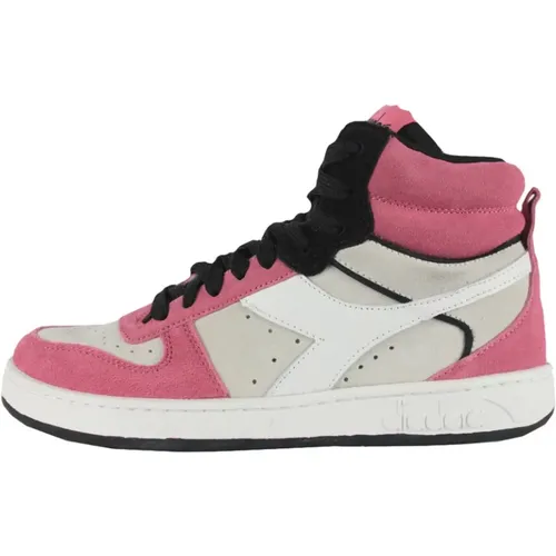 Suede Mid Top Basketball Sneakers , Damen, Größe: 37 EU - Diadora - Modalova