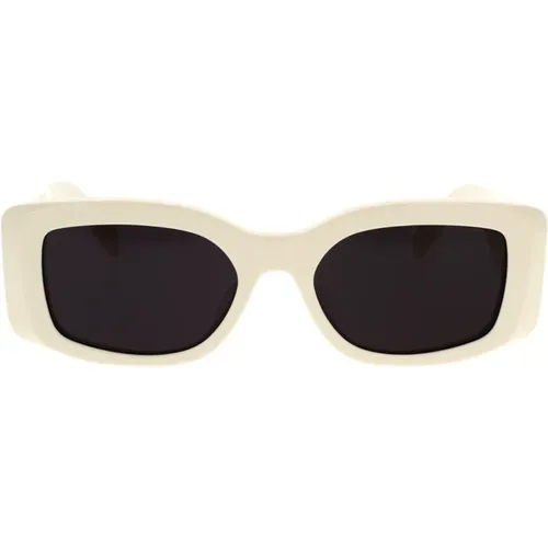 Rectangular Sunglasses Ivory Frame Grey Lenses , female, Sizes: 53 MM - Celine - Modalova