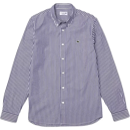 Striped shirt , male, Sizes: L, 4XL, XL, 5XL, 6XL, 2XL, M - Lacoste - Modalova