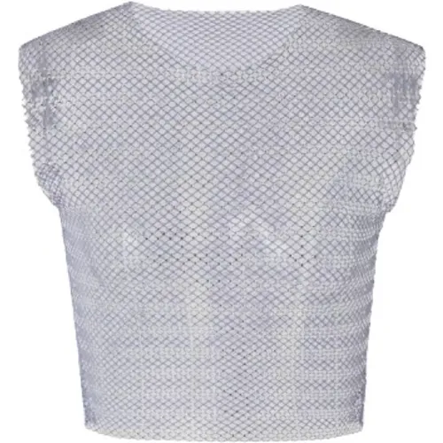 Square Strass Top , female, Sizes: M, S - Genny - Modalova